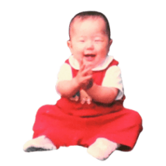 [LINEスタンプ] 赤ちゃんの写真（0歳～1歳の人間の女の子）の画像（メイン）