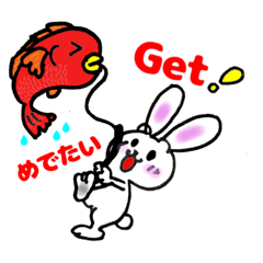 [LINEスタンプ] ももうさぎのお正月