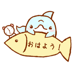 [LINEスタンプ] はらぺこシャチ太郎と美味しい仲間たち