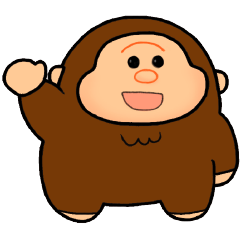 [LINEスタンプ] ゴリラのごりっぺ、今日も行く