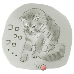 [LINEスタンプ] 動く 長毛猫のバロン2