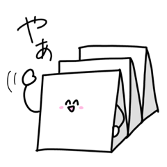 [LINEスタンプ] 紙と蟹と狼のトリオ！