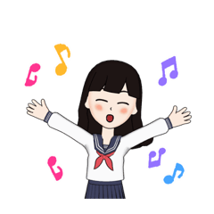 [LINEスタンプ] 高校生の女の子スタンプ