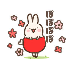 [LINEスタンプ] 紅白うさぎスタンプ