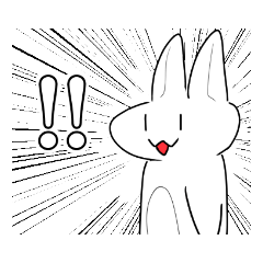 [LINEスタンプ] かんたんうさぎさん3ばんめ