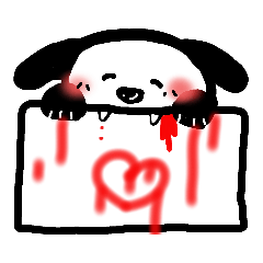 [LINEスタンプ] 白黒キバ！言葉