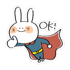 [LINEスタンプ] ヒーローうさぎ