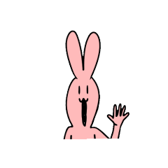 [LINEスタンプ] みょーん うさぎ