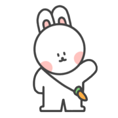 [LINEスタンプ] かわいいうさぎの日常生活