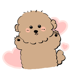 [LINEスタンプ] 顔でかプードル