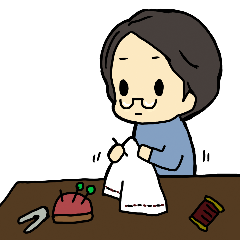 [LINEスタンプ] めがねのおかあさん