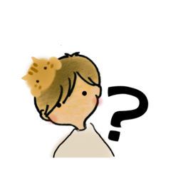 [LINEスタンプ] ふわっと男子とショート女子