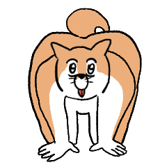 [LINEスタンプ] なにかがおかしい柴犬