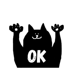 [LINEスタンプ] Talking a Black cat