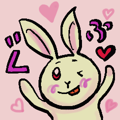 [LINEスタンプ] 変かわいいうさぎ
