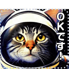 [LINEスタンプ] 宇宙猫☆宇宙飛行士しか勝たんの画像（メイン）