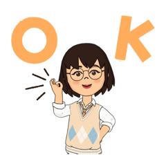 [LINEスタンプ] メガネ女子参上！