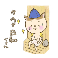 [LINEスタンプ] サウナが好きなねこ(日常)