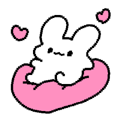 [LINEスタンプ] ドットうさぎ