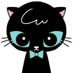 [LINEスタンプ] 黒猫ミミの表情集 vol.1の画像（メイン）