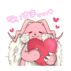 [LINEスタンプ] 桃色うさぎのモモゴン