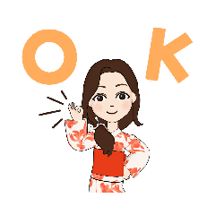 [LINEスタンプ] 涼子の気軽に挨拶スタンプ