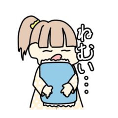 [LINEスタンプ] セーラーな無気力女の子。