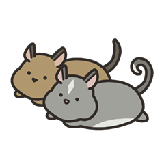 [LINEスタンプ] デグーのうずしおまめもち