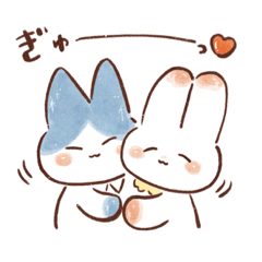 [LINEスタンプ] オタクねこくんと酒好きうさこちゃん