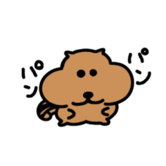 [LINEスタンプ] DOUBUTUEN たべすぎリス