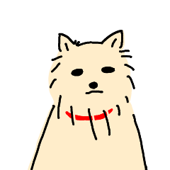 [LINEスタンプ] ちょっとシュールなふさふさ犬