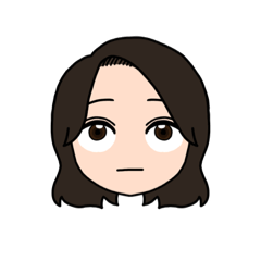 [LINEスタンプ] 表情豊かな茶髪セミロング女子4