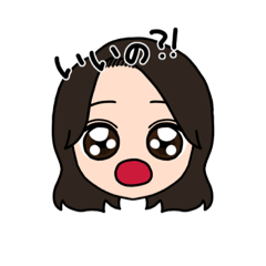 [LINEスタンプ] 表情豊かな茶髪セミロング女子5(文字有ver)