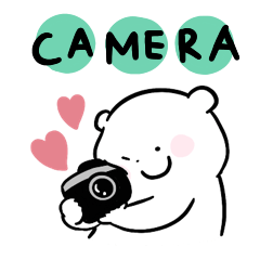[LINEスタンプ] カメラを愛するしろくまさん