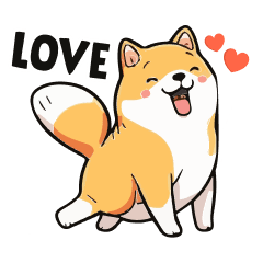 [LINEスタンプ] 柴犬スキスキ