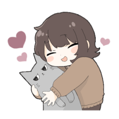 [LINEスタンプ] ねことわたし♡