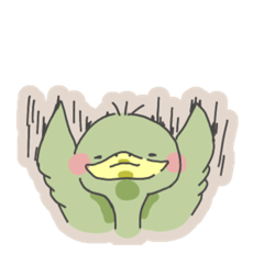 [LINEスタンプ] 緑のぽんです さんしょううおも一緒