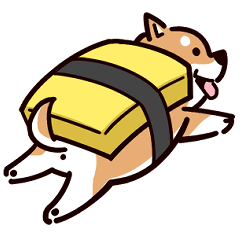 [LINEスタンプ] fun柴犬☆寿司しば