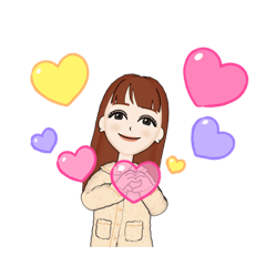 [LINEスタンプ] ハッピー・ガール