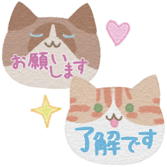 [LINEスタンプ] ねこのお顔で日常