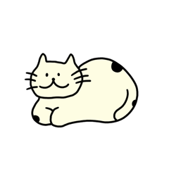 [LINEスタンプ] 太っちょのまだら猫