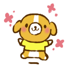 [LINEスタンプ] 小さい着ぐるみ犬