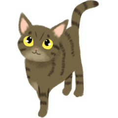 [LINEスタンプ] キジトラ猫テトのご挨拶