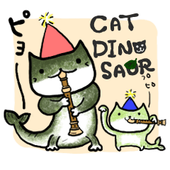 [LINEスタンプ] CATDINOSAURー猫恐竜ー