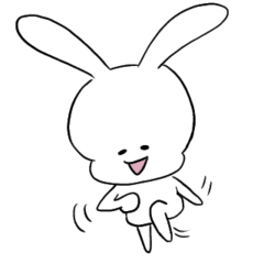 [LINEスタンプ] 毎日『nwaチャン』うさぎ耳を被りました