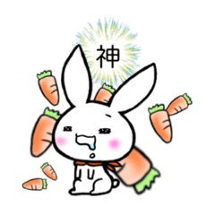 [LINEスタンプ] 白うさぎのウサギーフ