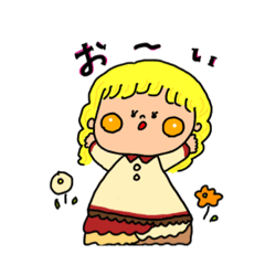 [LINEスタンプ] ゆるっときんぱつおんなのこ1