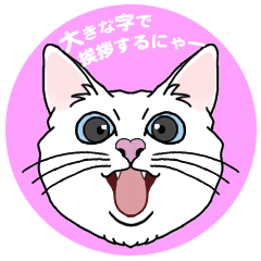 [LINEスタンプ] 毎日使える白猫さんの挨拶スタンプ(修正版)