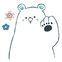 [LINEスタンプ] 大人シンプル＊しろくまさん