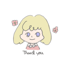 [LINEスタンプ] 女の子とトリ